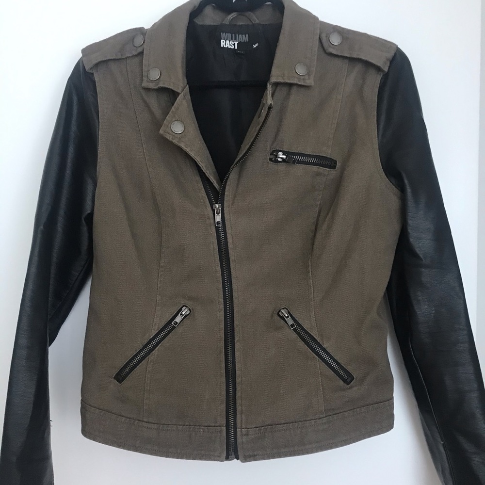 William Rast Leather and Corduroy Jacket